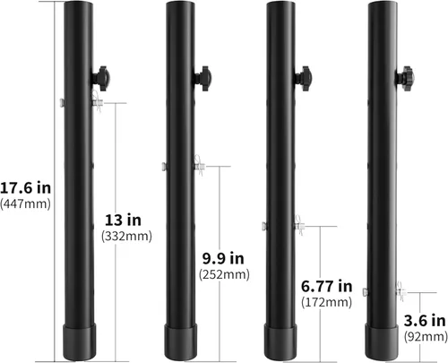 Vista 2 de Extensores de patas de mesa para mesas plegables, extensiones de patas de mesa de metal para patas dobladas y rectas, elevadores de patas de mesa