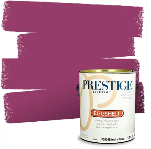 Vista 15 de Prestige Paints E100-T-SW6591 Pintura exterior e imprimación en uno, 1 galón, plano, combinación comparable de Sherwin Williams Amaryllis, 1 galón