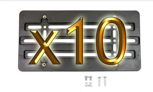 Vista 9 de 2 soportes universales para placa de matrícula, adaptador de montaje para reubicador para parachoques delantero, soportes de auto, camión