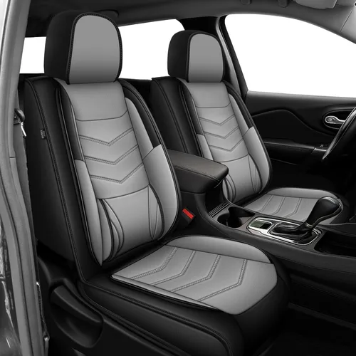 Vista 11 de IKABEVEM Fundas de Asientos de Automóvil para Asientos Delanteros para Ford Explorer 2004-2025 2026 - Funda de Asiento de Cuero de Seda de Hielo