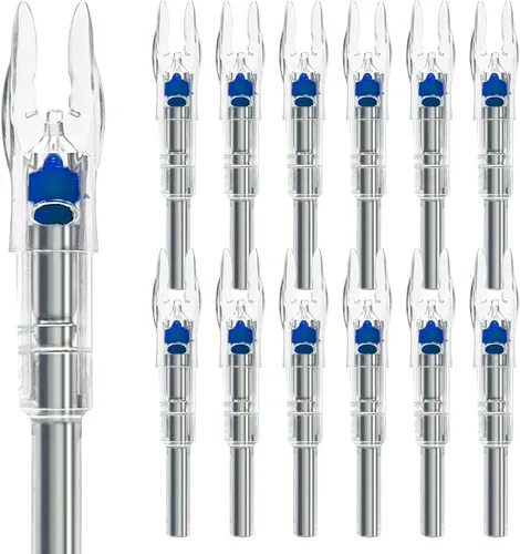 Vista 2 de 6/12 PCS S Lighted Nocks for Arrows .244"/6.2mm Inside Diameter Lighted Arrow Nocks for Archery Hunting