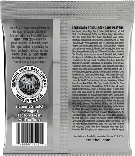 Vista 2 de Ernie Ball Beefy Slinky - Cuerdas para guitarra eléctrica de titanio, calibre 11-54 (P03127)