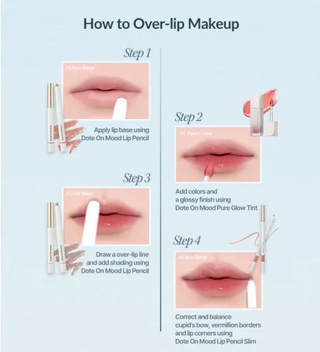 Vista 10 de Heart Percent Dote On Mood Lápiz delineador de labios, lápiz labial cremoso de larga duración, delineador de labios suave, lápiz labial retráctil