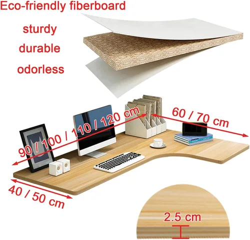 Vista 2 de LIGUOYI Escritorio flotante para pared de 28, 35, 39 pulgadas, mesa de pared estable y resistente en forma de L, escritorio de computadora