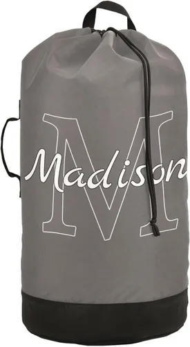 Vista 12 de Beige Bolsa de lavandería de viaje de nylon personalizada para equipaje Organizador de ropa sucia personalizada con cierre de cordón y correas