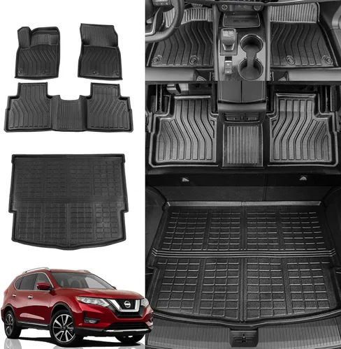 Vista 9 de Rongtaod Alfombrilla de Carga Compatible con Nissan Rogue 2014-2020 Alfombrilla de Maletero para Todo Clima Cubierta Protectora de Asiento Trasero