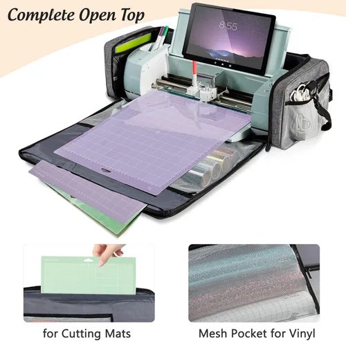 Vista 2 de Bolsa de Transporte IMAGINING para Cricut Maker 4, Maker 3, Explore 4, Explore 3, Explore Air 2, Almacenamiento con Gran Apertura para Accesorios