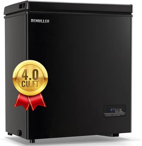 Vista 10 de Congelador Profundo con Control Electrónico Congeladores Independientes con 2 Cestas Removibles de Acero Inoxidable Mini Congelador de Apertura