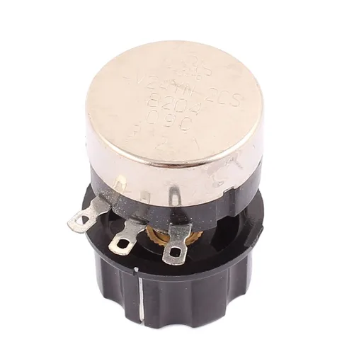 Vista 2 de uxcell A16071900ux0172 Potenciómetro giratorio de la herida del alambre de los terminales B204, resistencia ajustable de 200 K ohmios