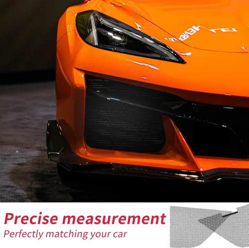 Vista 3 de AggAuto Malla de ventilación para automóvil compatible con Chevy Corvette C8 2020-2023, 2 piezas de aleación de aluminio con agujero de panal