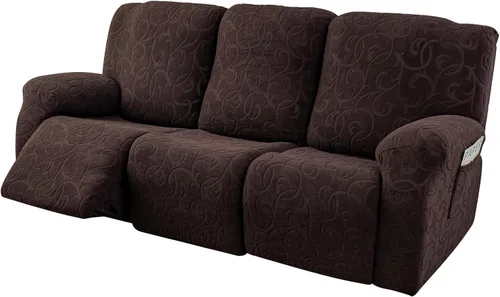 Vista 32 de Funda para Sillón Reclinable de 4 Piezas Elástica, Funda Deslizable de Sofá, Cubierta de Sofá para Sofá Reclinable de 1 Asiento, Protector