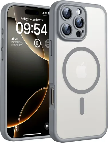 Vista 115 de TOCOL Funda para iPhone 11, compatible con Magsafe, protección completa de cámara, imanes integrados, protección contra caídas, funda translúcida