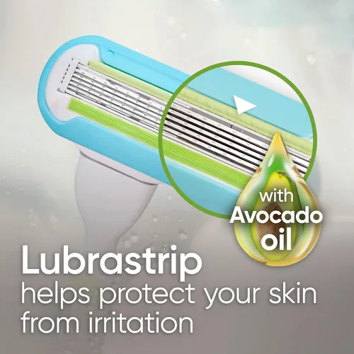 Vista 4 de Gillette Venus Mango de maquinilla de afeitar rosa extra suave para mujer + 3 repuestos de cuchillas