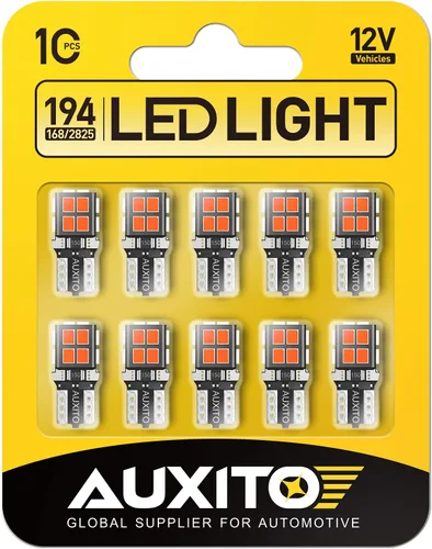Vista 12 de AUXITO 194 bombillas LED azules 168 2825 W5W T10 cuña 14-SMD bombillas LED de repuesto para automóvil, cúpula de mapa, puerta, matrícula, luces