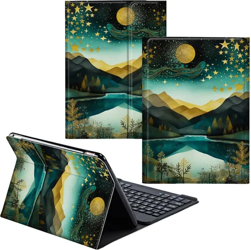 Vista 95 de Funda para Samsung Galaxy Tab S6 Lite 2022/2020 Teclado Inalámbrico Desmontable y Cubierta De Soporte De Cuero PU Funda Protectora Para Samsung