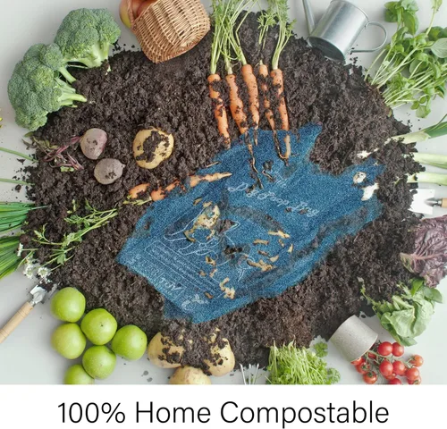 Vista 2 de Home Bolsas compostables para excrementos de perro con asas, bolsas extragruesas a prueba de fugas, sin perfume y ecológicas, 9 x 13 pulgadas