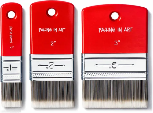 Vista 16 de Falling in Art Pincel Filbert Paddle, Pincel de Escala para Pinturas al Óleo y Acrílico, 4 Pulgadas
