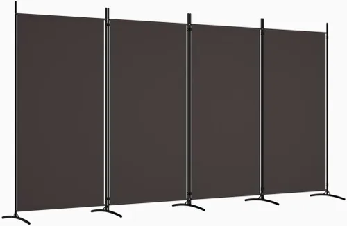 Vista 91 de vidaXL Divisor de habitación de 5 paneles en color blanco, ideal para dormitorio, sala de estar, apartamento de estudio, hecho de material de tela