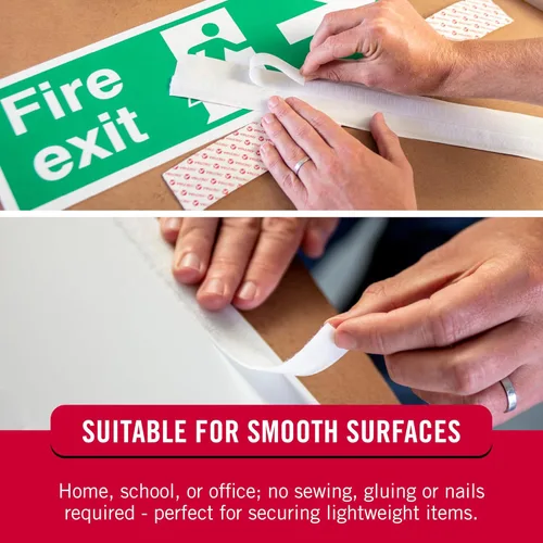 Vista 4 de VELCRO Brand Sticky Back - cinta de velcro de 15 pies x 3/4 pulgadas, negro, (90081)