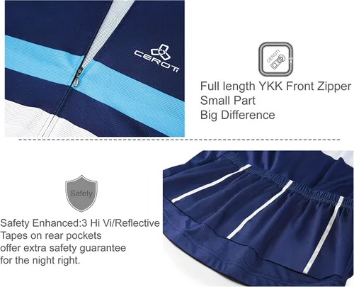 Vista 3 de CEROTIPOLAR Camisetas de ciclismo AirCool de ajuste cómodo para hombre, UPF50+, tela ligera y de ajuste seco PRO