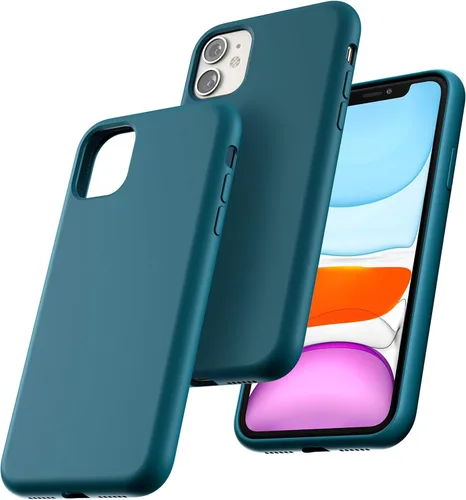 Vista 25 de TOCOL - Funda 5 en 1 para iPhone 11, con 2 protectores de pantalla + 2 protectores de lente de cámara, funda delgada de silicona líquida a prueba