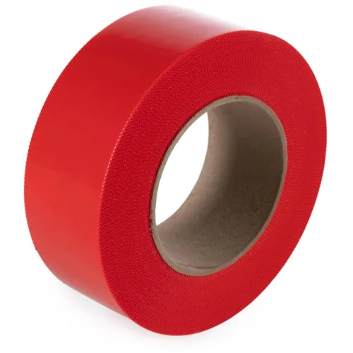 Vista 10 de IDL Packaging Cinta de estuco roja de 2 pulgadas x 60 yardas, 1 rollo, resistente, borde liso, unión de 60 días de larga duración, no deja rastros