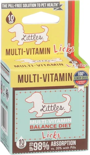 Licks Multivitamínico para perros de raza pequeña sin píldoras, suplemento para perros con vitamina C, D y calcio, suministros multivitamínicos para