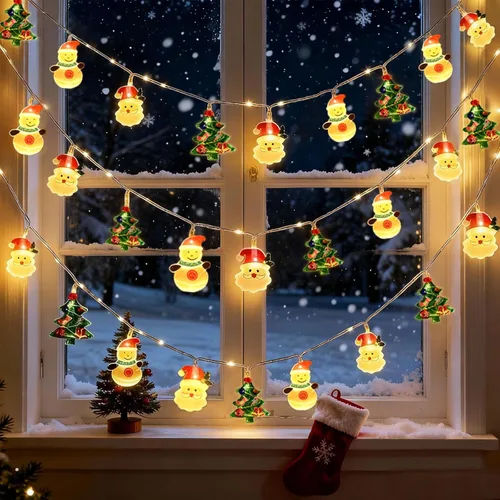 Vista 12 de Guirnalda de luces de Halloween, cadena de luces de calavera para otoño, guirnalda de luces con pilas, alimentación por USB, opcional, 2 modos