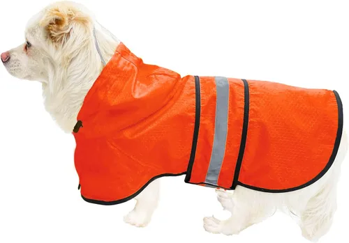 Vista 23 de Impermeable para Perros Resistente al Agua Reflectante - Poncho Ligero Transpirable con Capucha Abrigo Chaqueta de Lluvia con Correa Ajustable