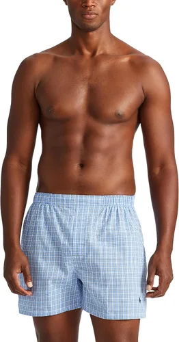 Vista 4 de POLO Ralph Lauren Men's Classic Fit Cotton Woven Boxers 3-Pack