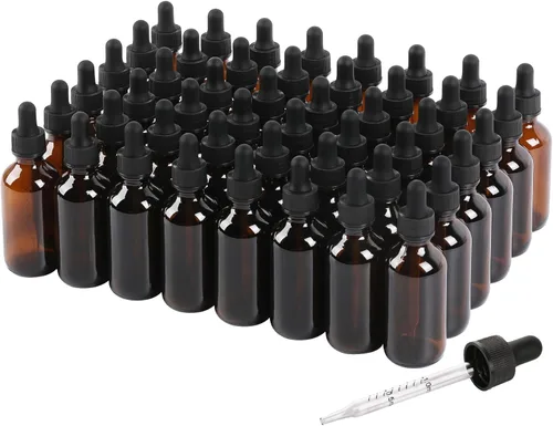Vista 139 de NOOEEISS 4 piezas, botella con cuentagotas de 1 oz, botella de vidrio ámbar con cuentagotas, botellas de tintura con cuentagotas, acabado elegante