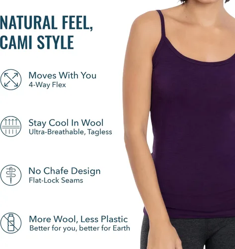 Vista 3 de Woolly - Camiseta sin mangas de merino para mujer Certificado RWS Suave, sin olor y diseño Seattle