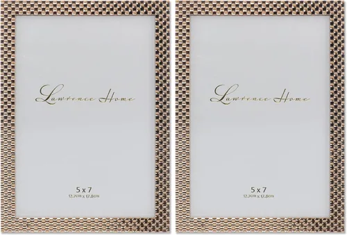 Vista 8 de Lawrence Frames Marco de fotos con diseño de pulsera de metal fundido, 4 x 6, dorado