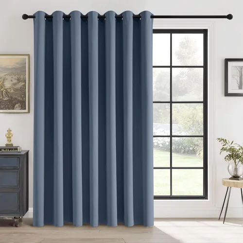 Vista 29 de RYB HOME Cortinas portátiles para puerta con privacidad, cortinas opacas y aislantes térmicas para dormitorio, armario, sala de estar, comedor
