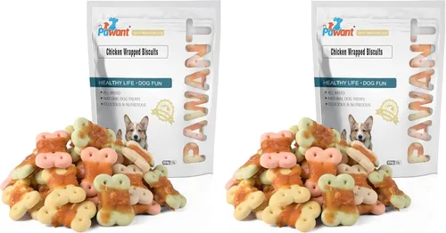 Vista 8 de Galletas envueltas en pollo masticables para perros pequeños sin cuero crudo 0.5lb/227g
