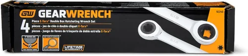 Vista 10 de GEARWRENCH Juego de llaves E-Torx de trinquete de caja doble de 4 piezas - 9224D, plata