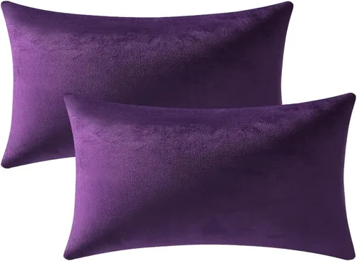 Vista 40 de DEZENE Fundas de almohada 16x16 azul claro: Paquete de 2 fundas de almohada cuadradas de terciopelo suave decorativas para decoración del hogar
