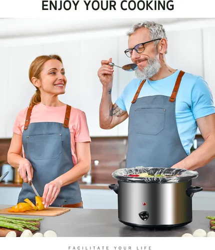 Vista 9 de Syntus Revestimientos para olla de cocción lenta, 10 bolsas de cocina desechables de tamaño pequeño, bolsas de plástico, para bandejas de cocción