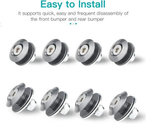 Vista 2 de Kit de liberación rápida para parachoques, Mellbree Kit de liberación rápida para maletero delantero y trasero para parachoques con soportes