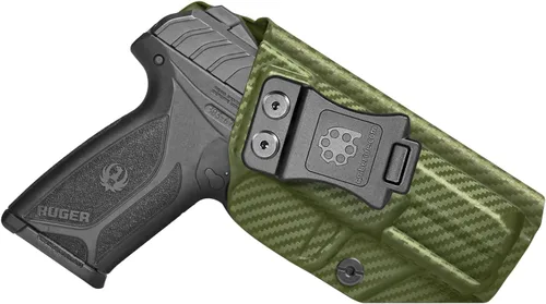 Vista 9 de Amberide IWB Kydex Holster for Ruger Security-9, Concealed Carry, No Optic/No Laser, Adjustable Cant, Posi-Click Retention, Made in USA