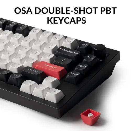 Vista 8 de Keychron Q1 HE Teclado mecánico inalámbrico personalizado con efecto Hall Gateron interruptor magnético de doble riel disparador rápido, QMK 2.4 GHz
