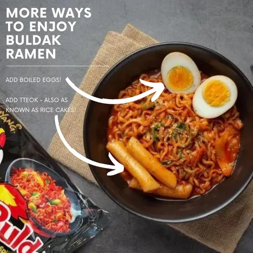 Vista 3 de Samyang Korean Buldak Ramen Cup Stir Fried - Juego de 3 sabores variados, 6 unidades, 2.47 onzas cada uno, 2 unidades por sabor, original, 2