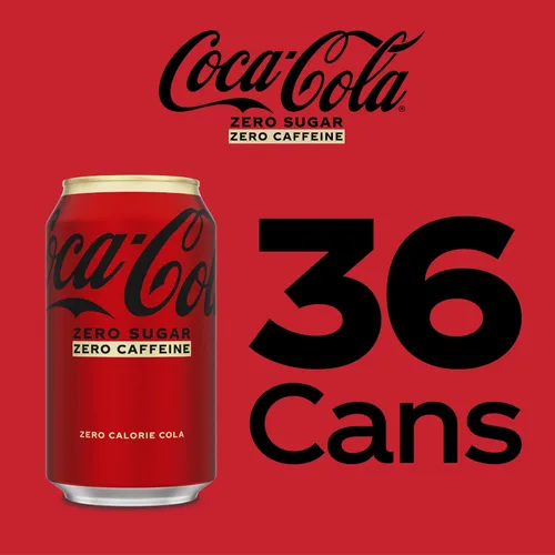 Vista 6 de Paquete de nevera sin cafeína de Coca-Cola Zero, 12 onzas líquidas, paquete de 36