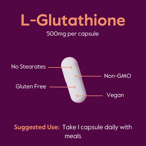 Vista 5 de BESTVITE L-glutatión 500mg (60 cápsulas vegetarianas) - Sin estearatos - Vegano - Sin OMG - Sin gluten