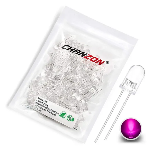 Vista 29 de CHANZON 100 unidades de 0.197 in RGB multicolor parpadeo lento (cambio de color) dinámicas LED de diodo (ronda intermitente CC) iluminación