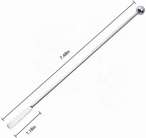 Vista 2 de 10 unidades de acero inoxidable café bebidas agitadores cóctel agitadores bebida Swizzle Stick 7.4" Swizzle Stick herramientas oro oro-10 piezas