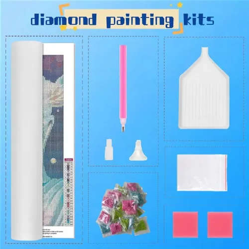 Vista 3 de 5D Sea Sunset Diamond Painting Kits for Adults, Full Drill Diamond Art Kits, Fall Wall Decor Paint by Numbers Embroidery Kit, DIY Diamond Arts and