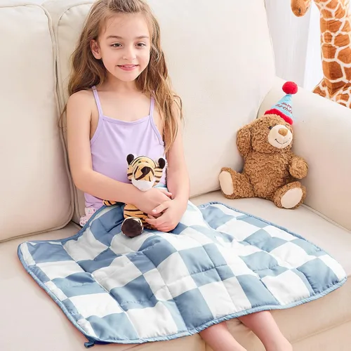 Vista 54 de yescool Manta con Peso de Unicornio de 3 Libras Manta de Regazo con Peso Refrescante, Manta con Peso de Arcoíris Rosa, Mantas de Sofá