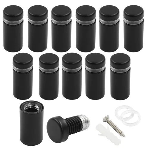 Vista 29 de Tornillos de separación para letreros de 1" x 1", 4 piezas soportes de pared separadores, tornillos separadores acrílicos separador de vidrio kit