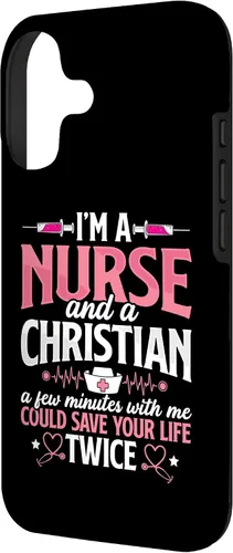 Vista 2 de Christian Nurse Jesus God Funny Nursing RN LPN CNA Women Case for iPhone 17